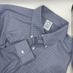 Brooks Brothers Shirt Mens Medium 16.5 - 34 Blue Regent Fit Supima Cotton‎